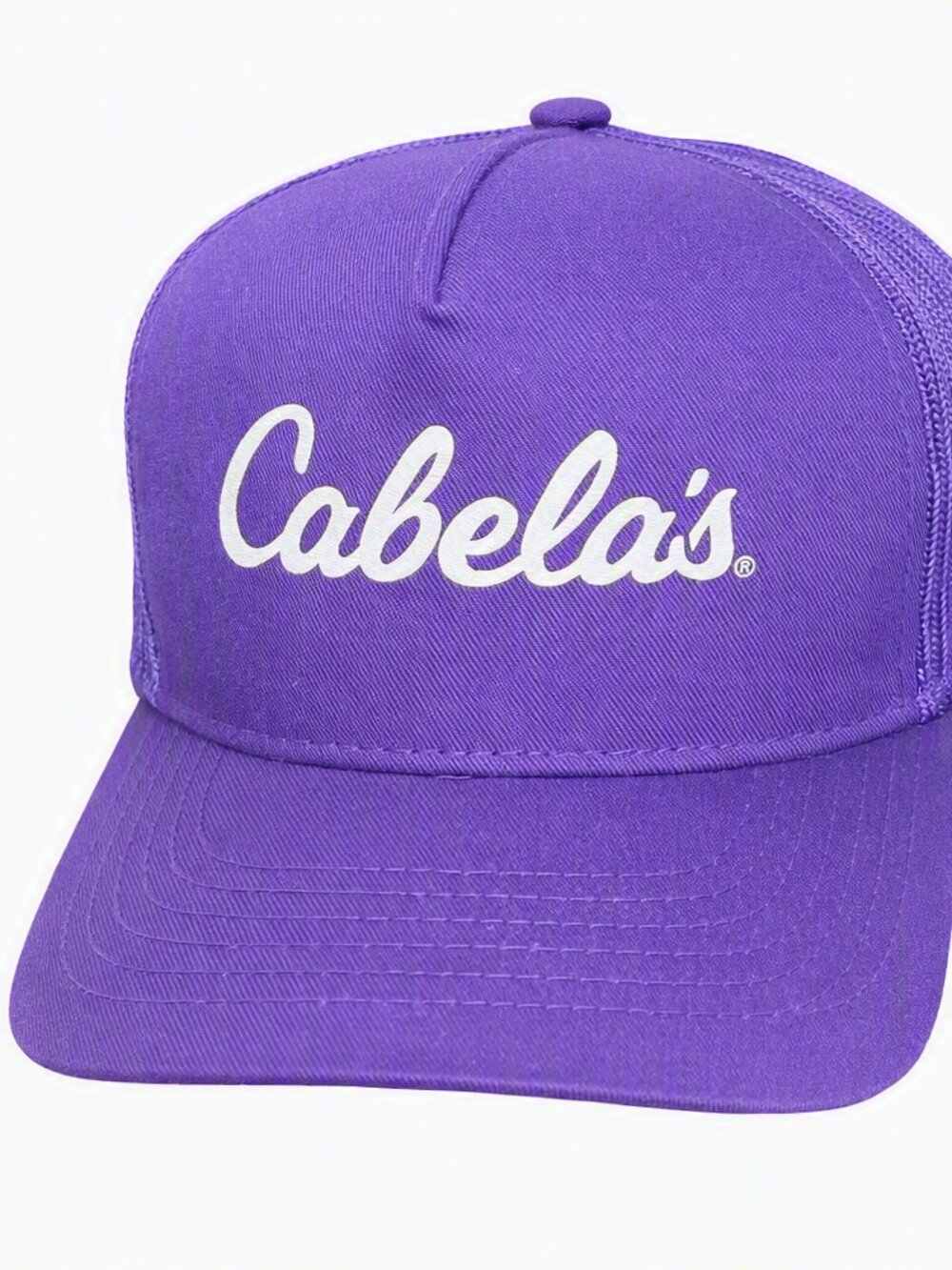 Cabella's Trucker Baseball Cap Purple Adjustable Snap Back Bass Pro Shop